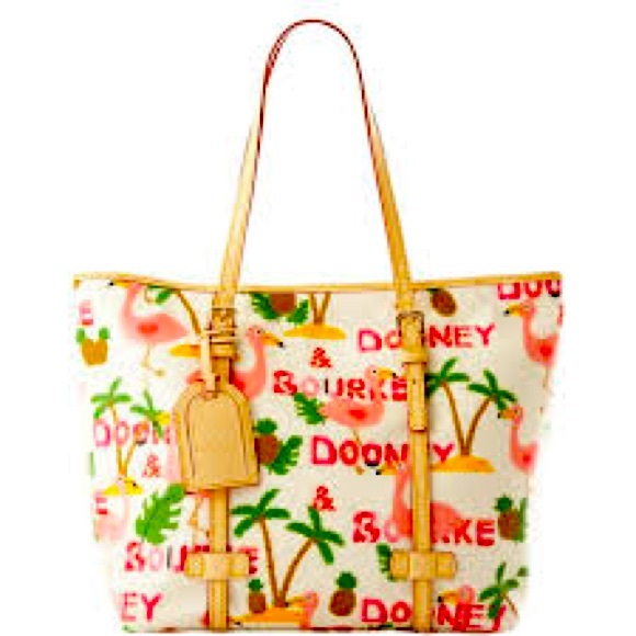 *RARE* Dooney & Bourke Flamingo 🦩    Large East West Tote - Picture 3 of 16